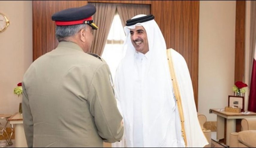 دیدار امیر قطر با فرمانده ارتش پاکستان