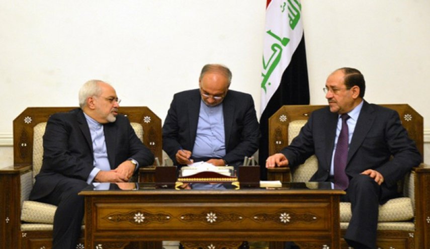 دیدار نوری المالکی با ظریف در بغداد