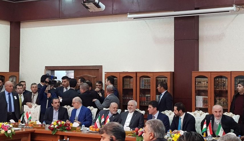 ظریف: تحریم‌ها تاثیری در تعاملات اقتصادی با اقلیم کردستان نخواهد داشت/ نیچروان بارزانی: کلمه‌ای برای سپاسگزاری از ایران نمی یابم