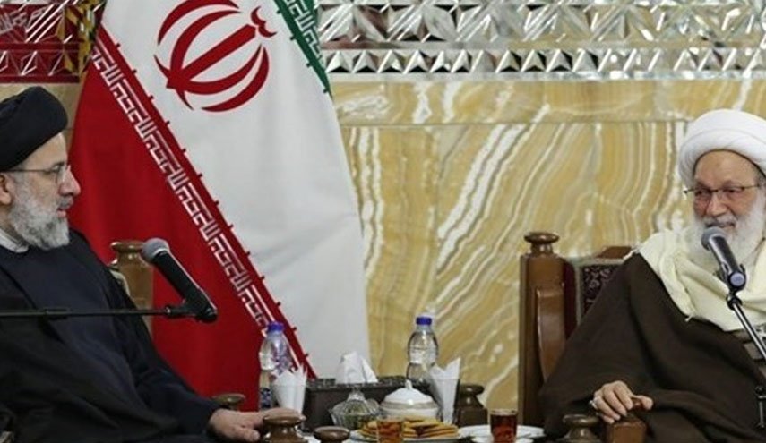 حجت‌الاسلام رئیسی: شیخ عیسی قاسم پرچمدار احیای حقوق شهروندی مسلمانان بحرین است