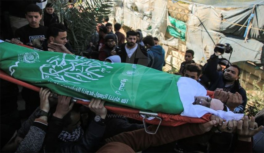 في جنازة مهيبة..اهالي غزة يشيعون جثمان الشهيد أبو زيد