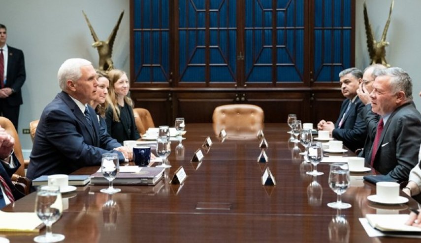 دیدار معاون ترامپ با پادشاه اردن 