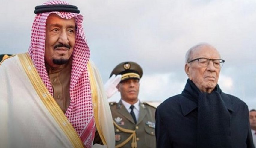 دیدار شاه سعودی با رئیس‌جمهور تونس
