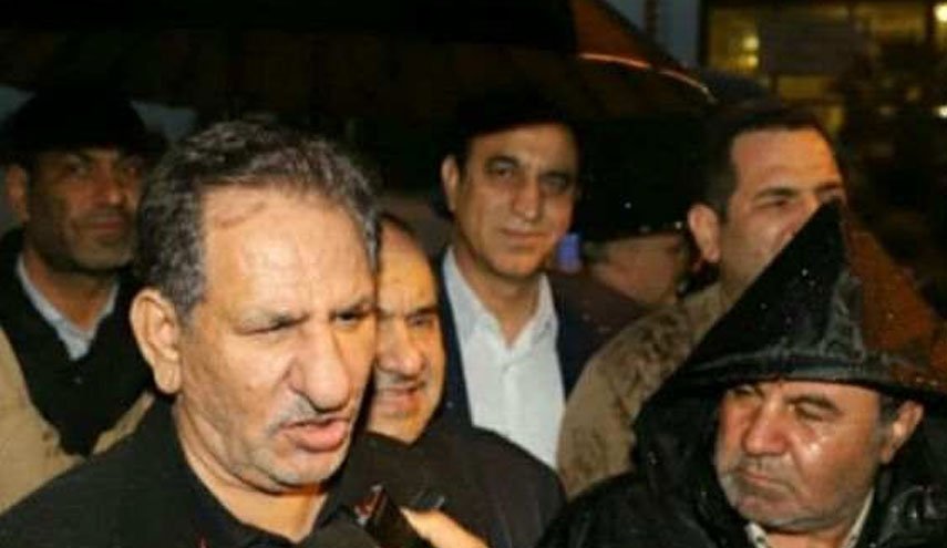 جهانگیری گرفتار سیل شد/ معاون اول رییس جمهور عزیمت به ایلام را لغو و زمینی به خوزستان رفت