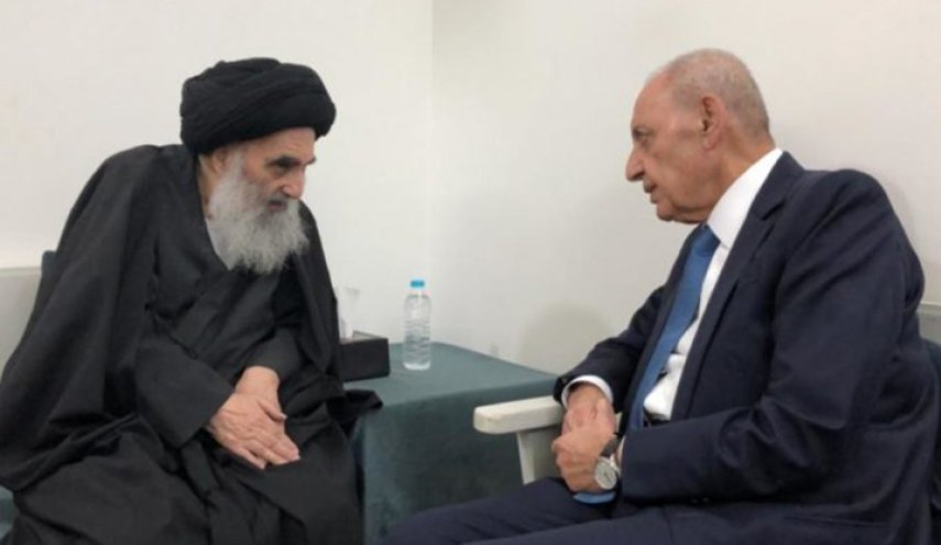 دیدار نبیه بری با آیت‌الله سیستانی