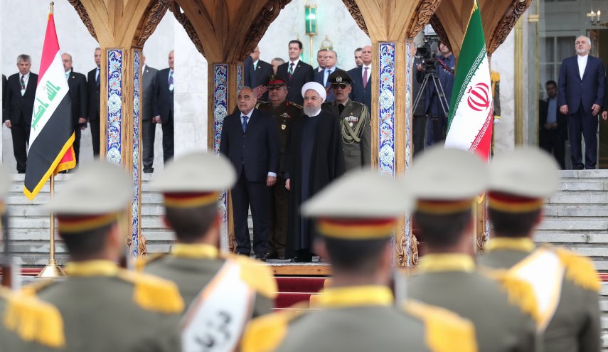 استقبال رسمی روحانی از نخست وزیر عراق در سعد آباد