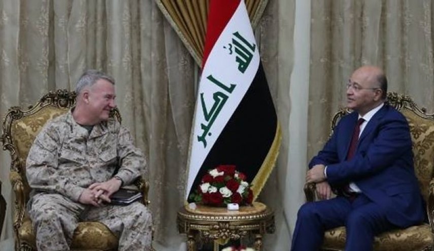 دیدار فرمانده سنتکام با «برهم صالح»
