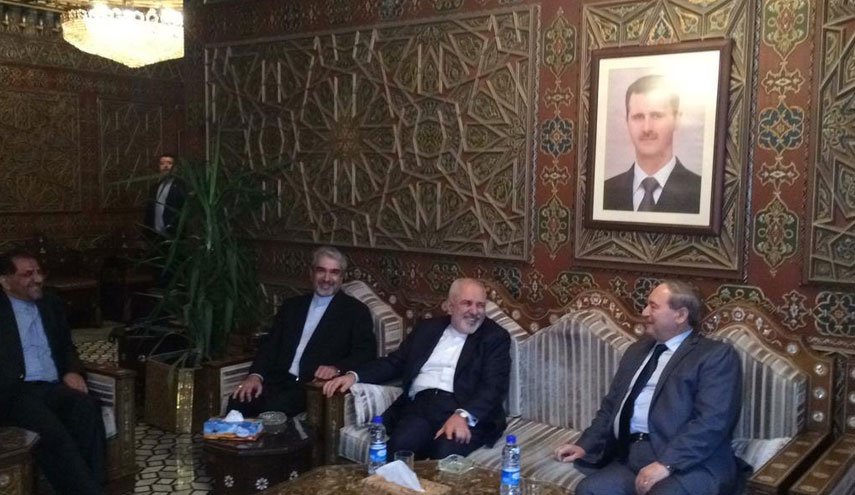 ظریف وارد دمشق شد+ تصاویر