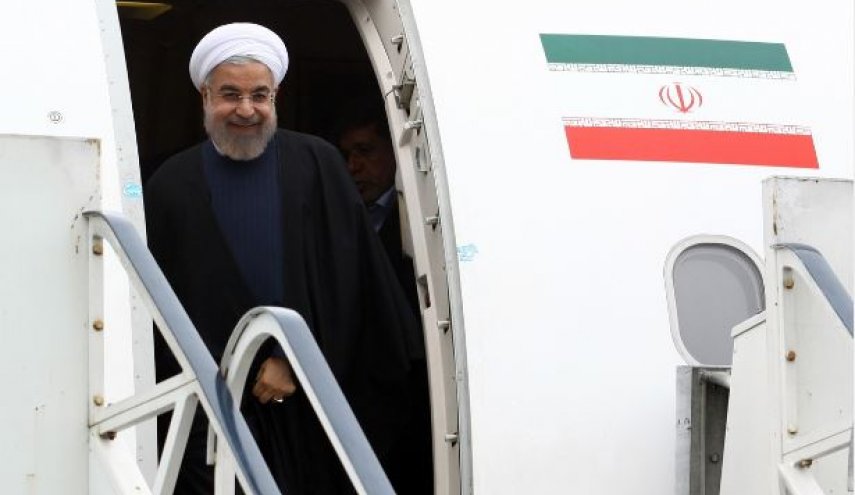 روحانی وارد کرمانشاه شد