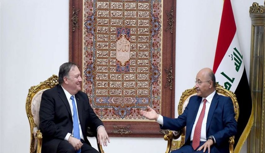 تأکید «پامپئو» و «صالح» بر تمدید معافیت عراق از تحریم ایران
