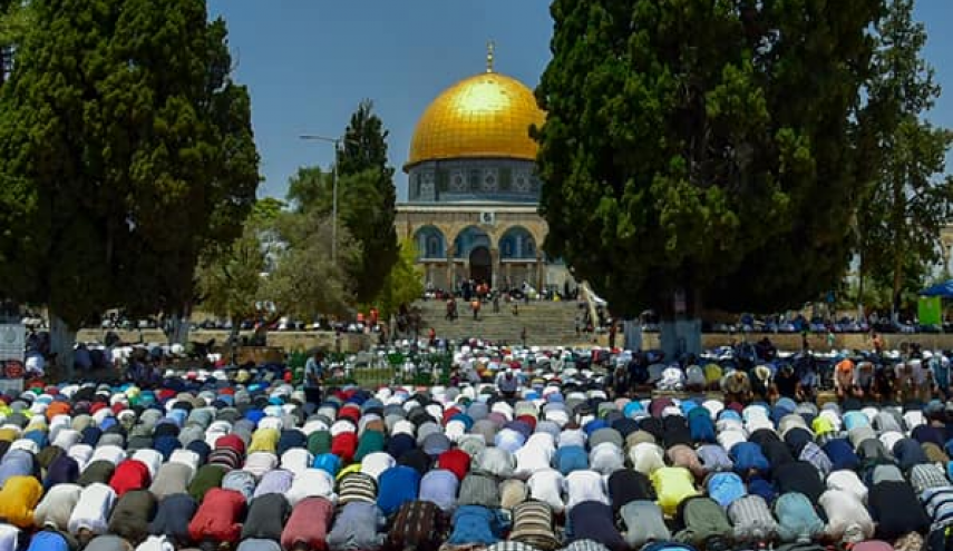 260 هزار فلسطینی در مسجد الاقصی نماز خواندند + تصاویر