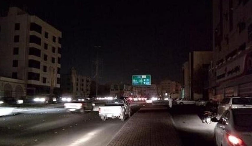 جنوب عربستان در تاریکی فرو رفت