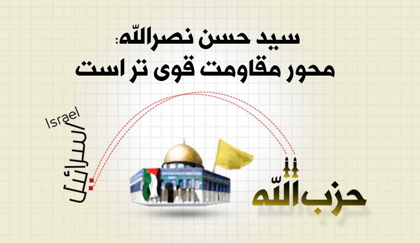 اینفوگرافیک/ سیدحسن نصرالله: محور مقاومت قوی تر است