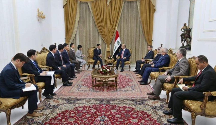 برهم صالح يؤكد ضرورة تطوير العلاقات مع كوريا الجنوبية