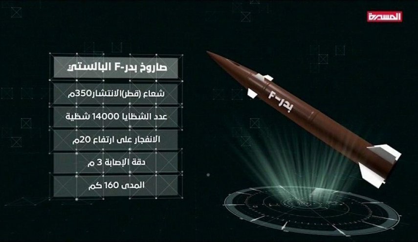 صاروخ بدرF الباليستي يدك تجمعات المرتزقة قبالة نجران