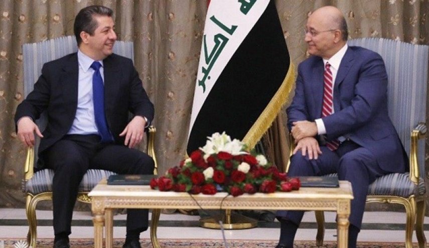 دیدار مسرور بارزانی با برهم صالح و تأکید بر حل مشکلات بین بغداد و اربیل
