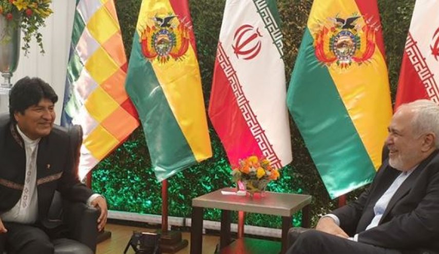 ظریف با رئیس جمهور بولیوی دیدار کرد
