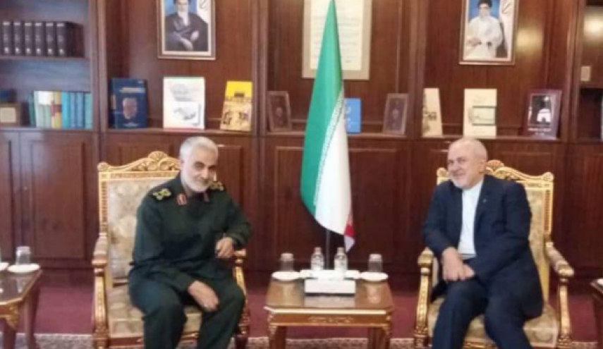 سرلشکر سلیمانی و ظریف؛ نمادی از قدرت ایران