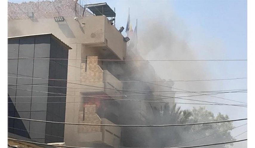 اندلاع حريق في  السفارة الرومانية ببغداد والداخلية تتدخل