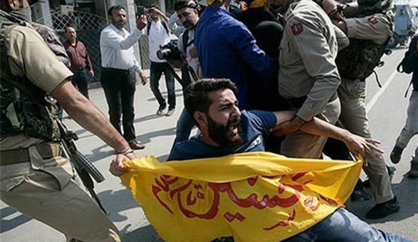 سرکوب شدید عزاداران حسینی در کشمیر توسط نظامیان هندی