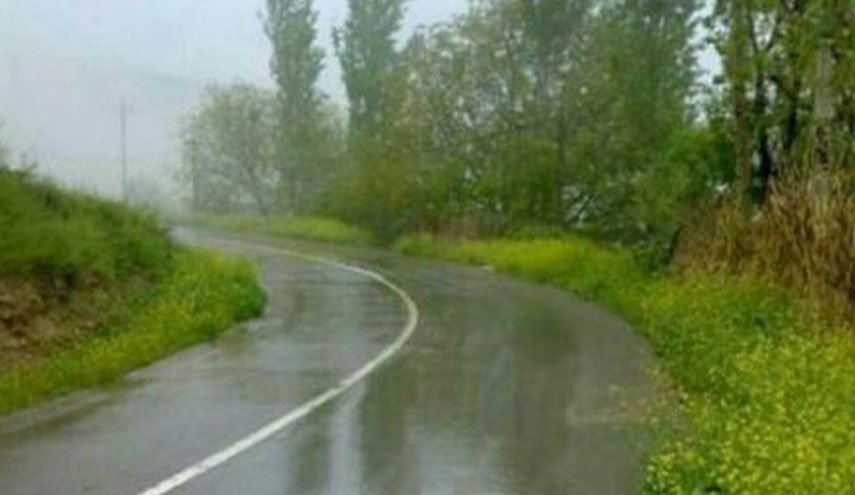 بارش باران در جاده‌های اردبیل، گیلان و مازندران