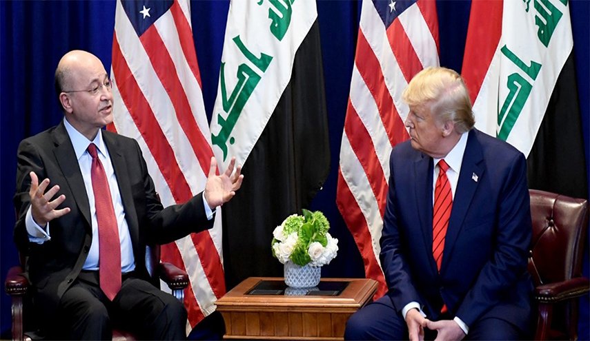 صالح لترامب: العراق هو المسؤول عن حماية اراضيه وسيادته