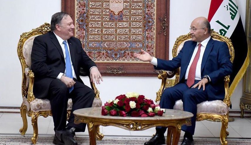 گفت وگوی پمپئو با برهم صالح درباره اوضاع شمال سوریه 