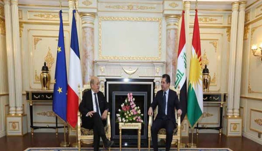 رایزنی بارزانی با وزیر خارجه فرانسه