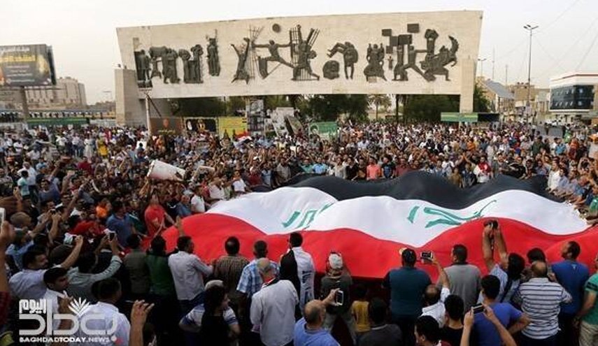 دو فرد مسلح نفوذی در تظاهرات بغداد بازداشت شدند