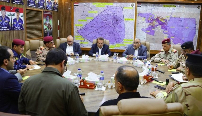 نشست عبدالمهدی در مقر پلیس عراق؛ پیگیری اوضاع امنیتی بغداد و استان‌ها
