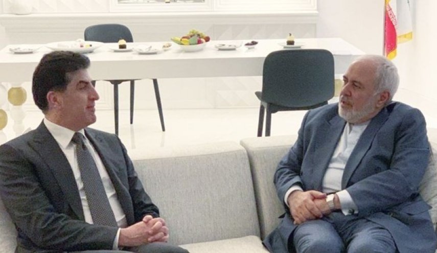 گفتگوی نیچروان بارزانی و ظریف درباره شرایط کنونی در عراق و شمال سوریه