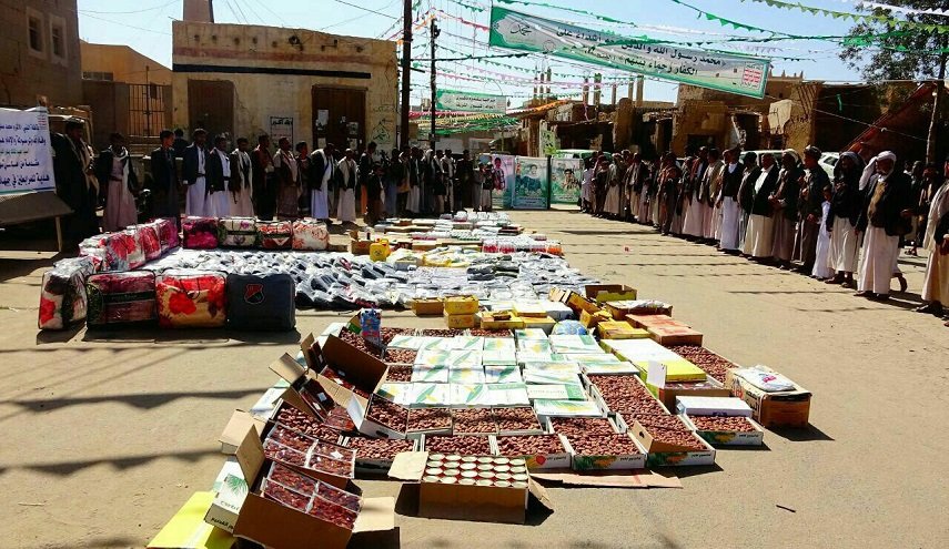 تسيير قوافل غذائية ومالية من محافظة صعدة دعما للجيش واللجان الشعبية 