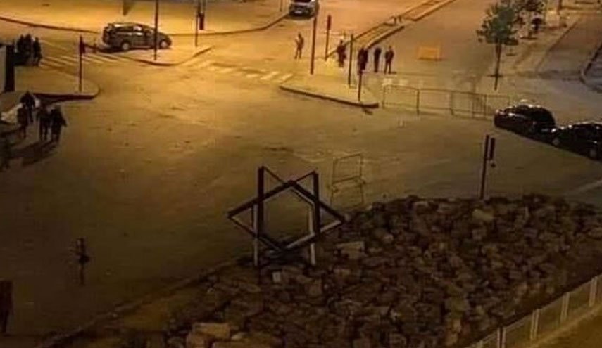 حذف نماد صهیونیستی از مرکز بیروت