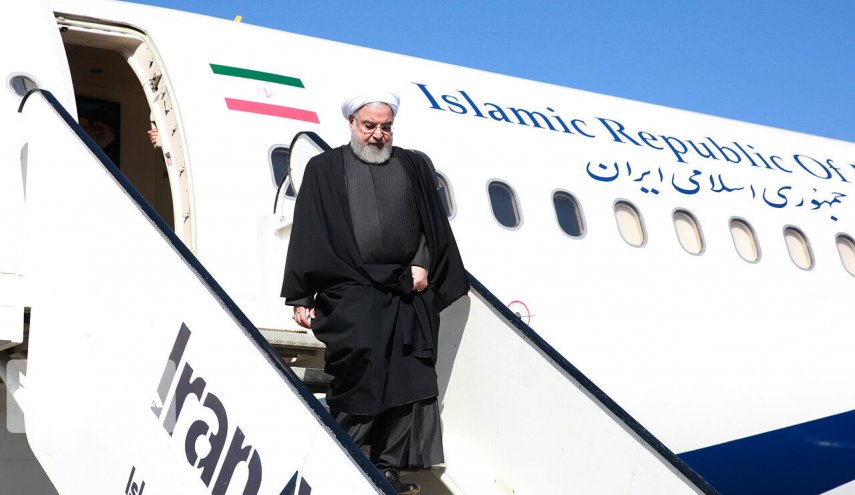 روحانی برای دیدار با آبه وارد توکیو شد