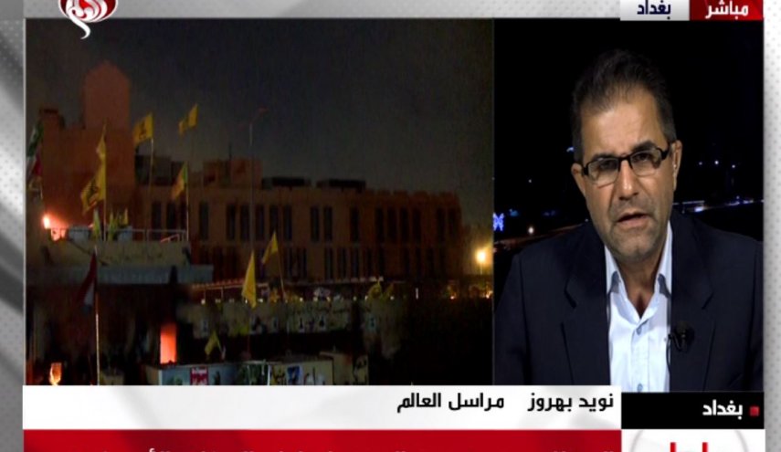 خبرنگار العالم در بغداد: واشنگتن با حمله به حشد الشعبي توافق نامه امنيتي را نقض كرد