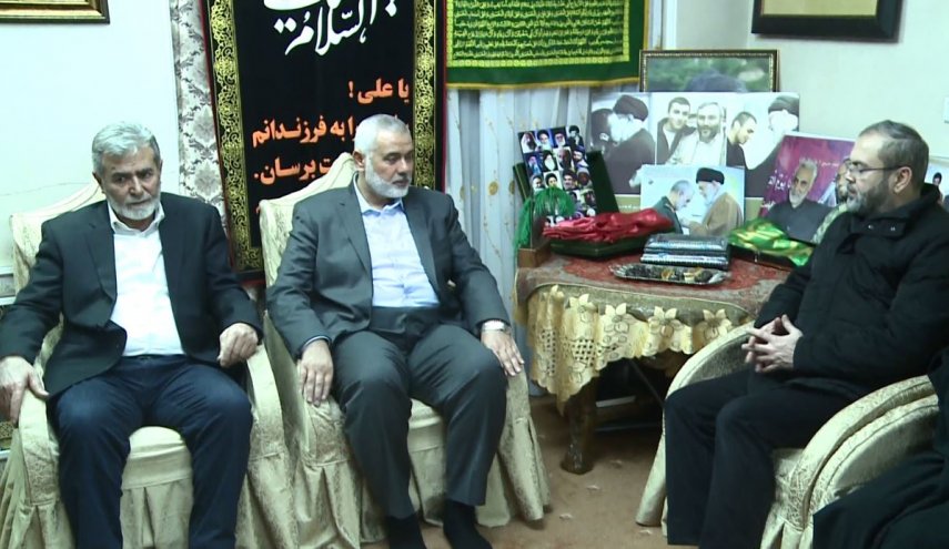 شهید قاسم سلیمانی در منزل خود با رهبران مقاومت دیدار می کرد