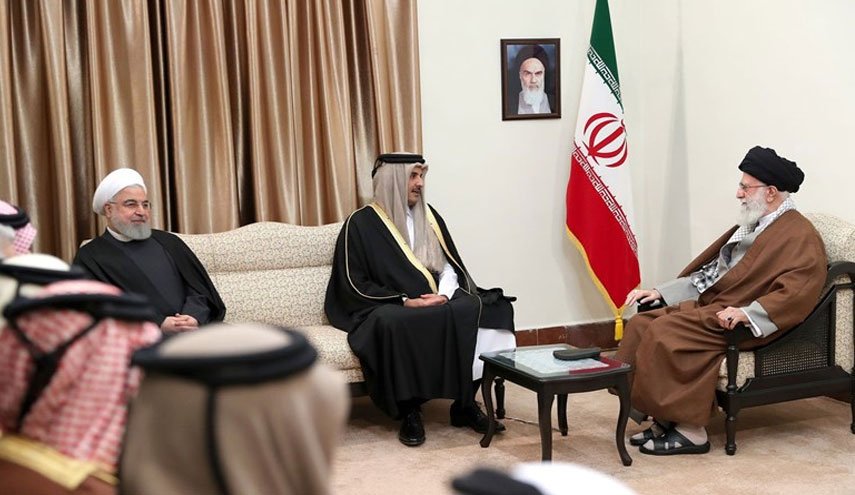 امیر قطر با رهبر معظم انقلاب اسلامی دیدار کرد