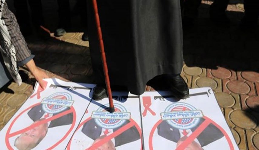 لحظه به لحظه با تظاهرات امروز فلسطین/ لگدمال کردن تصاویر ترامپ و نتانیاهو +تصاویر