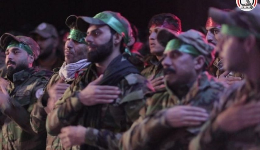 مراسم چهلمین روز شهادت حاج قاسم و ابومهدی با حضور رزمندگان الحشدالشعبی + تصاویر