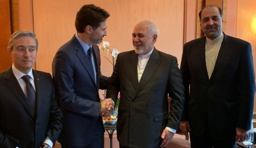 ظریف با نخست وزیر کانادا دیدار کرد