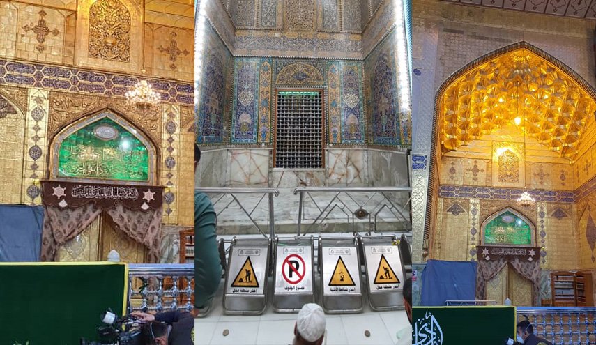 درهای حرم امام علی (ع) بسته شد