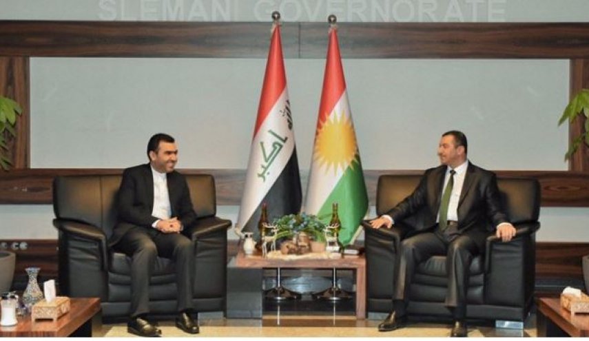 دیدار سرکنسول ایران با استاندار سلیمانیه و گفتگو درباره اقدامات پیشگیرانه برای مقابله با کرونا