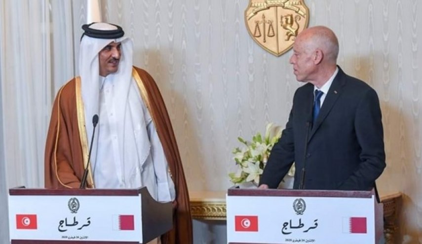 رئیس‌جمهور تونس در کنفرانس مطبوعاتی با امیر قطر: فلسطین، ملک قابل فروش نیست
