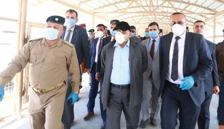 بازدید عبدالمهدی از فعالیت ها برای مقابله با کرونا در شلمچه