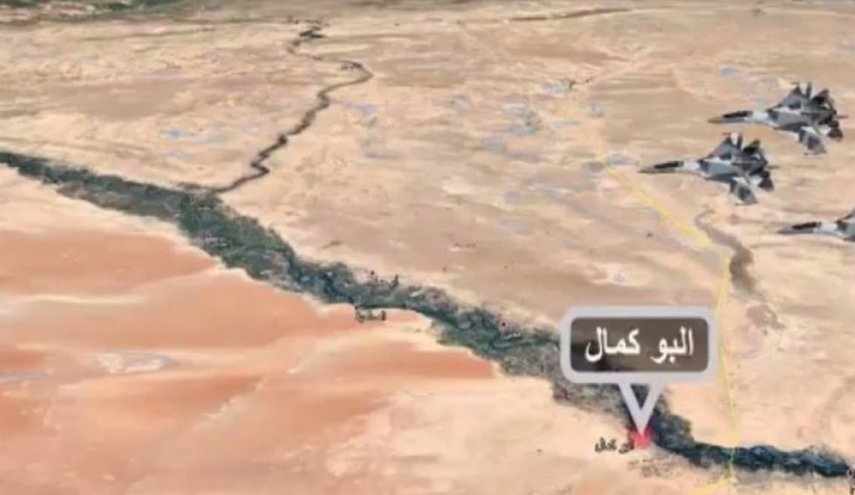 حمله هوایی به مواضع حشد الشعبی در البوكمال 