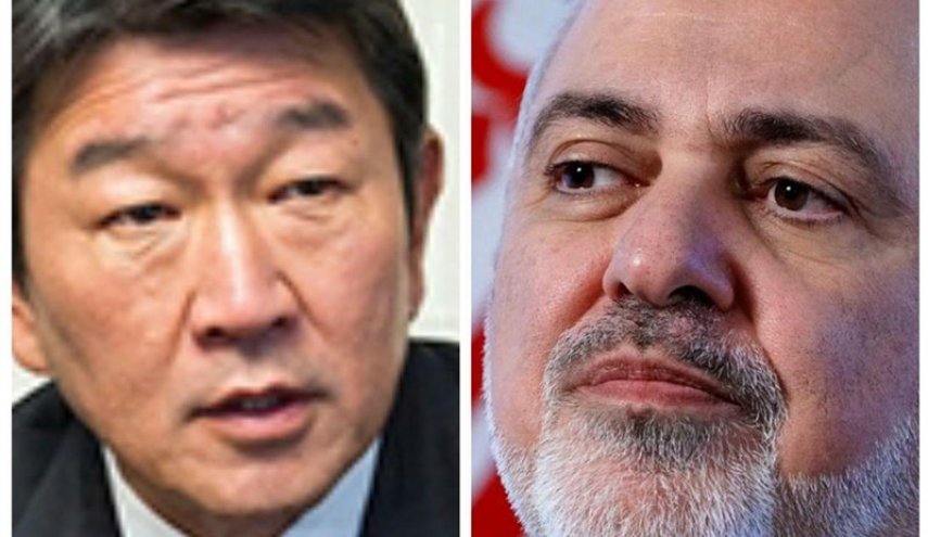 گفتگوی ظریف و همتای ژاپنی با محوریت مبارزه با کرونا و لغو تحریم‌های غیرقانونی آمریکا