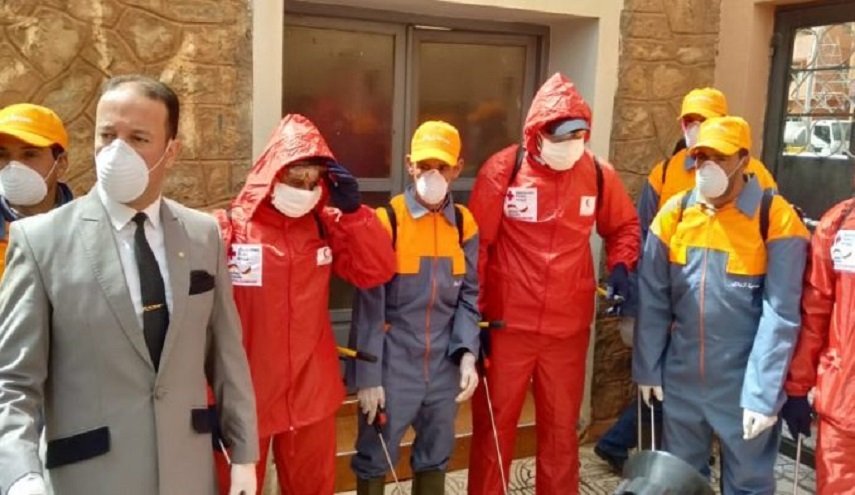 حملة تعقيم وسط المدينة ازيلال المغربية