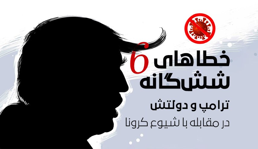 اینفوگرافیک | خطاهای 6 گانه ترامپ و دولتش در مقابله با شیوع کرونا