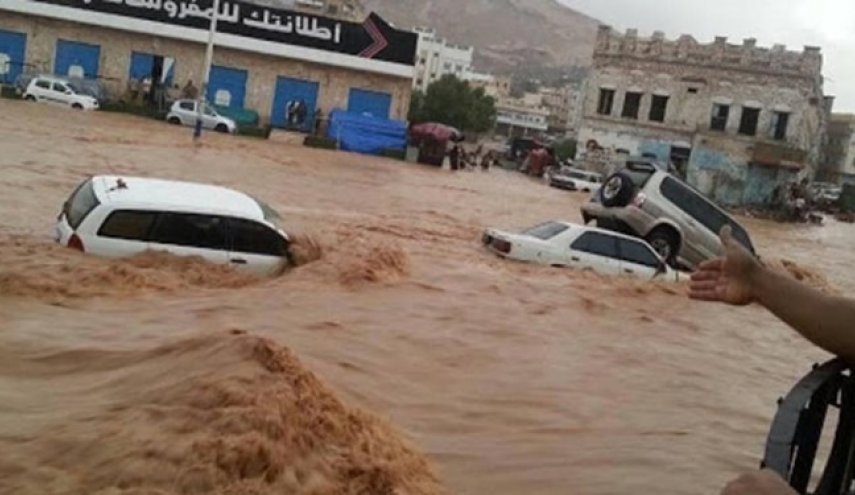 خسارت سنگین سیل در شهر عدن و درخواست کمک دولت 'هادی'