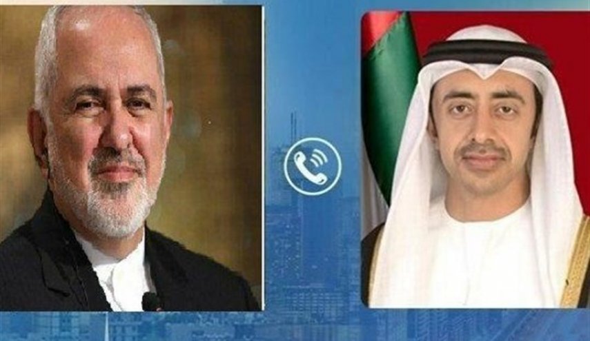 گفتگوی ظریف با وزیر خارجه امارات درباره تحولات منطقه‌ای
